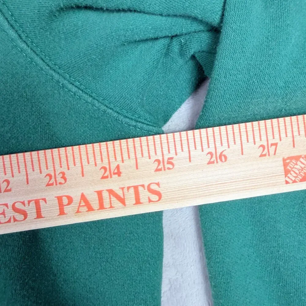 The North Face Vintage Mens Green Hoodie Drawstring Sweatshirt Size XL